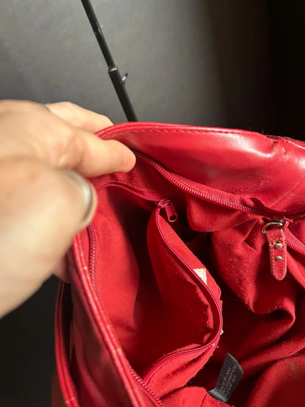 Marlo Genuine Leather Red Hobo Shoulder Bag | Soft Leather Zip Top Purse